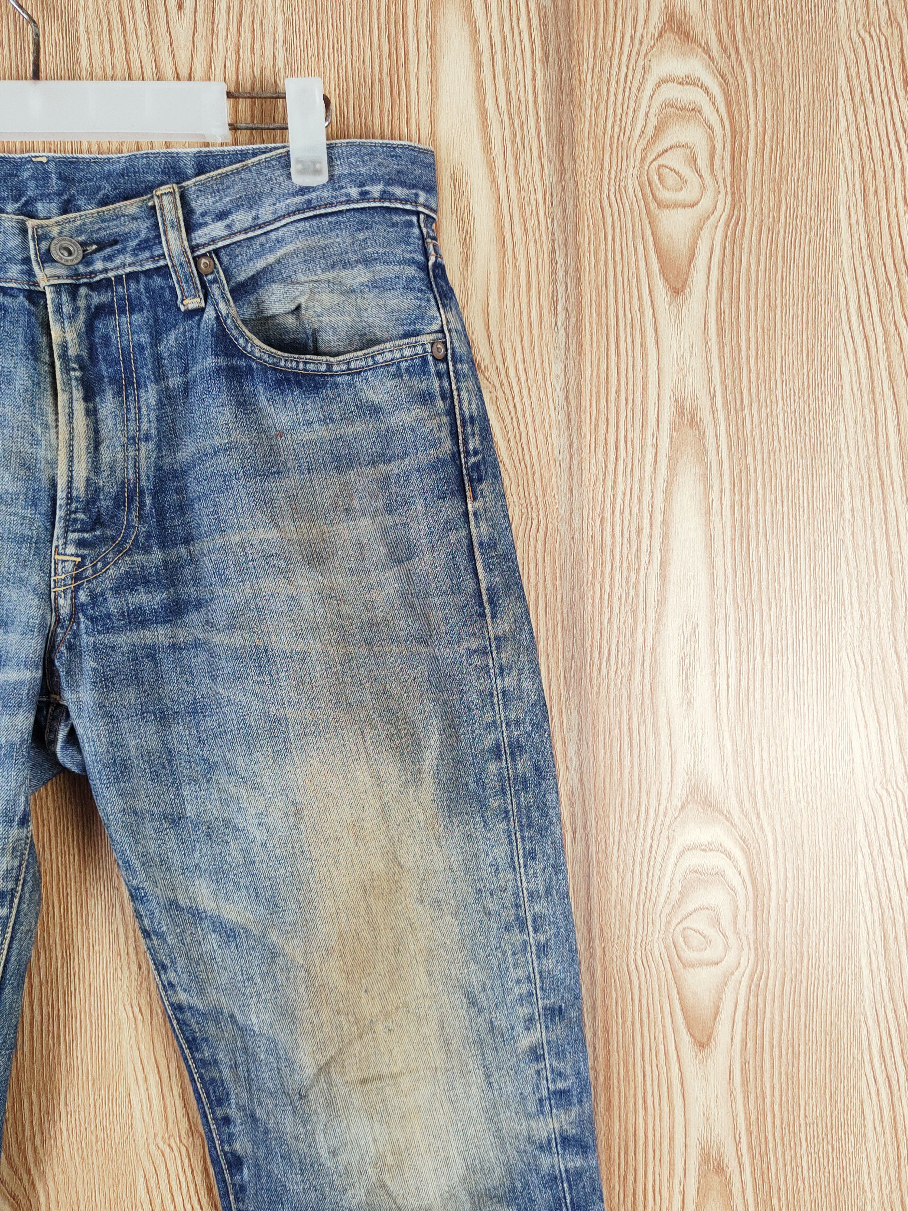 Uniqlo × Vintage Uniqlo Blue Faded Distressed Ripped Jeans Size US 34 / EU 50 - 6 Thumbnail