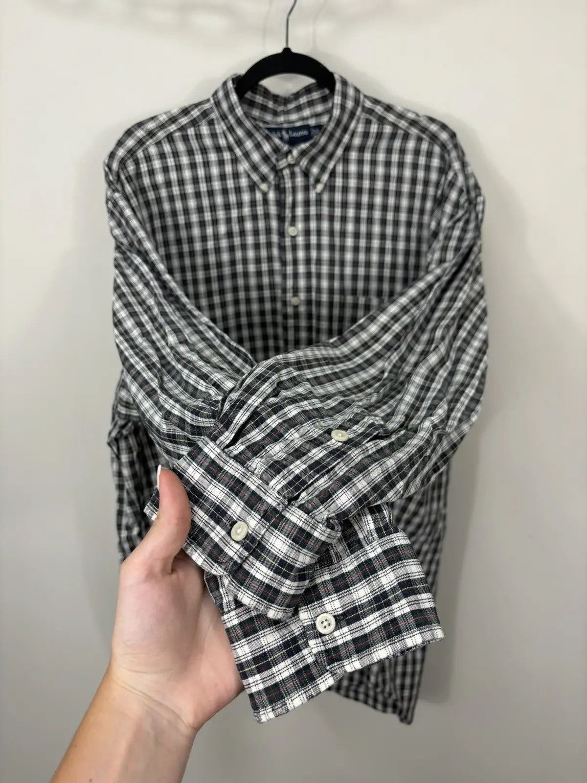 Polo Ralph Lauren × Ralph Lauren × Vintage Vintage Polo Ralph Lauren Big Checkered Luxury Shirt Size US XL / EU 56 / 4 - 5 Thumbnail