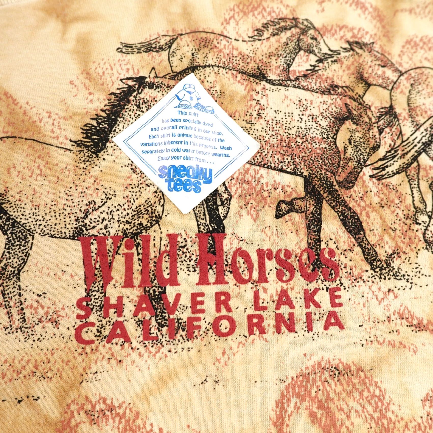 Gildan VINTAGE Gildan T-Shirt Men 2XL Brown Graphic Print 90s Deadstock Nature Outdoors Horse California Size US XXL / EU 58 / 5 - 3 Thumbnail