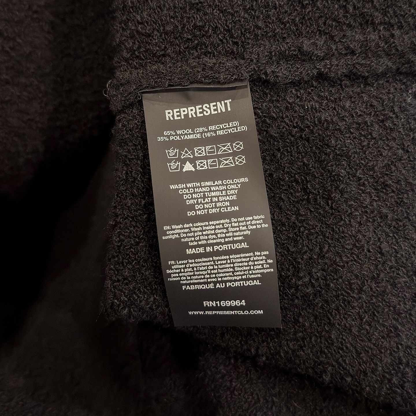 Represent Clo. Represent Clo Jet Black Heavy Boucle Hoodie Size US XXL / EU 58 / 5 - 4 Thumbnail