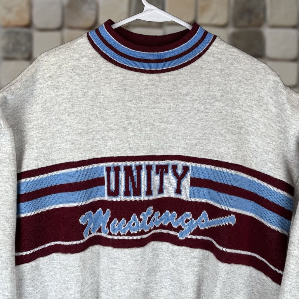 Vintage VINTAGE Varsity Sweatshirt Womens XL Cheer Mustangs Heather Gray 80s Made USA Size XL / US 12-14 / IT 48-50 - 1 Thumbnail
