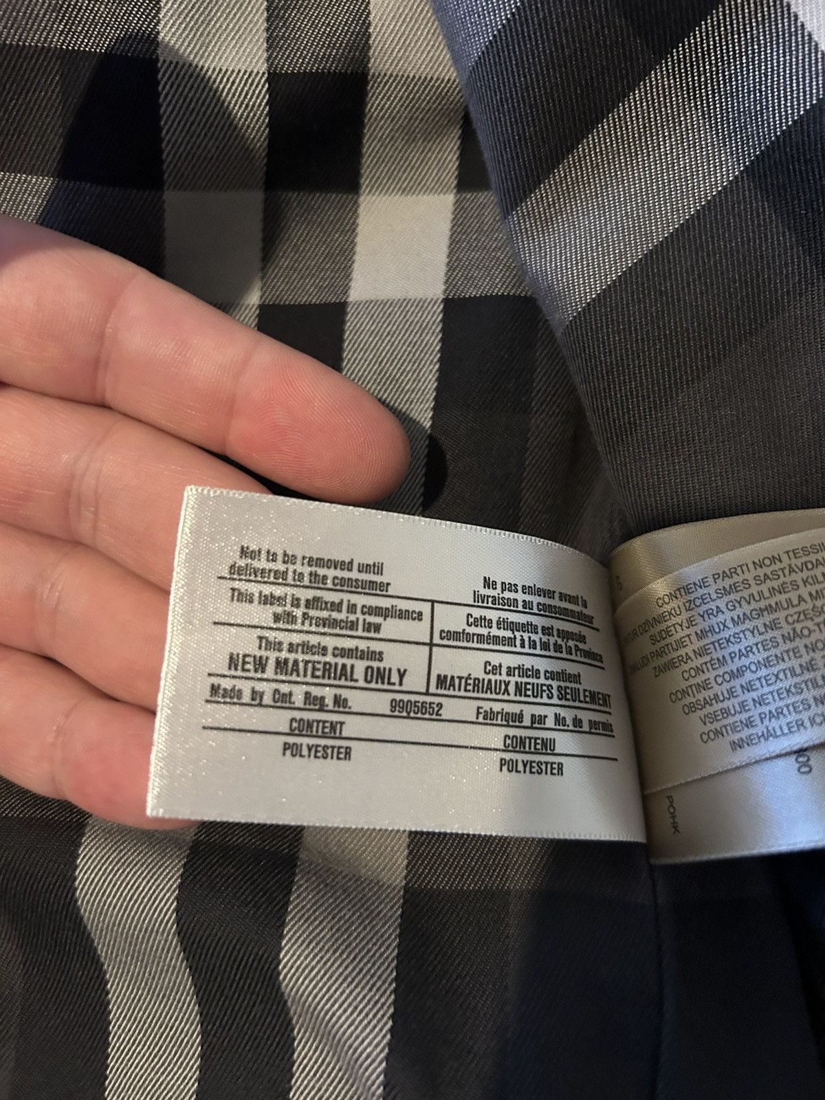 Burberry Burberry Check Lined Bomber Jacket, Style 4044800, Size 67B Size US L / EU 52-54 / 3 - 5 Thumbnail