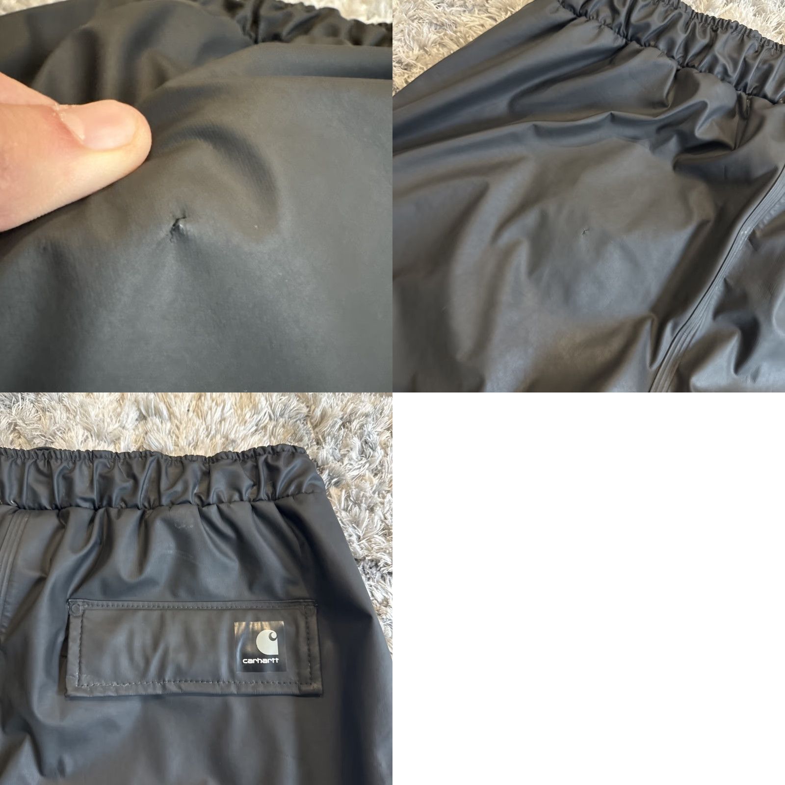 Carhartt VINTAGE Carhartt Rain Pants Polyurethane Double Knee 100250001 Mens M Black Pants Mens 30 in Inseam Size US 31 - 10 Thumbnail