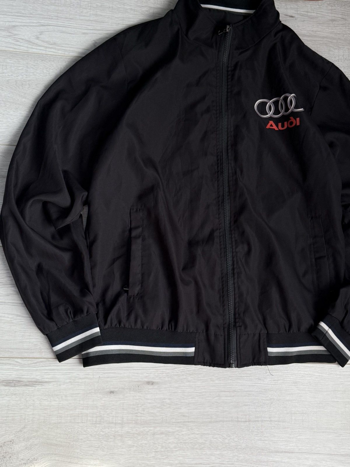 Audi Audi Black Bomber racing Jacket with Embroidered Logo Size US XL / EU 56 / 4 - 2 Thumbnail