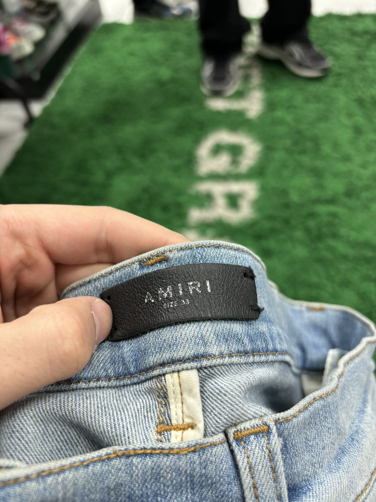 Amiri Amiri blue jeans white stripe 33 Size US 33 - 2 Thumbnail