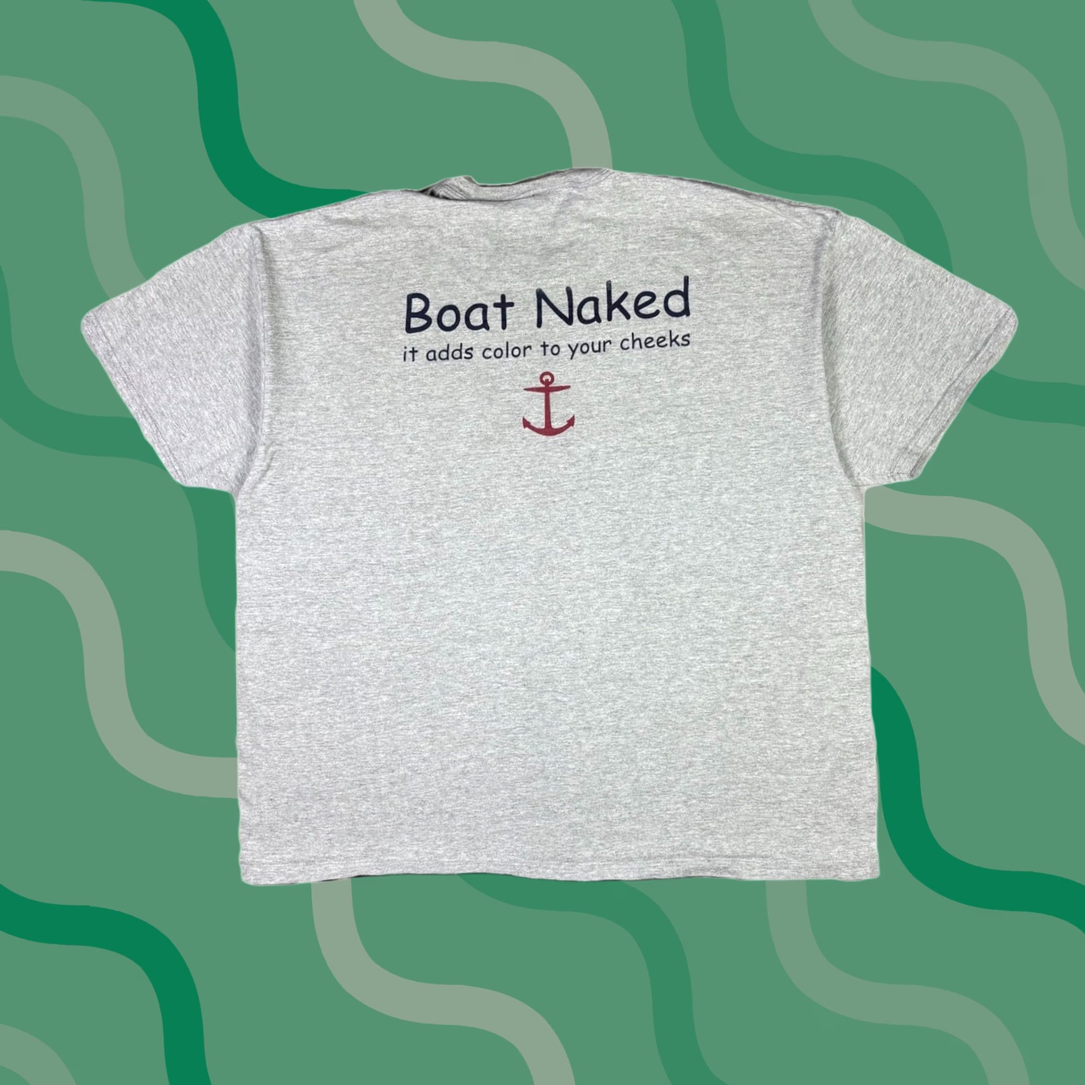 Hanes VINTAGE Boat Naked T Shirt Chesapeake Bay Funny Quote Promo Adult XXL Gray Hanes 90s Size US XXL / EU 58 / 5 - 1 Thumbnail