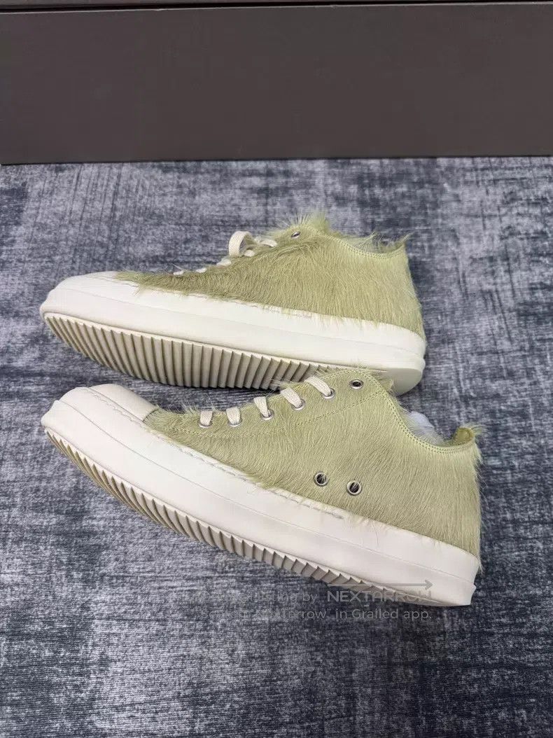 Rick Owens Rick Owens Mainline Green Horse Hair Low Top Big Converse Size US 9 / EU 42 - 3 Thumbnail