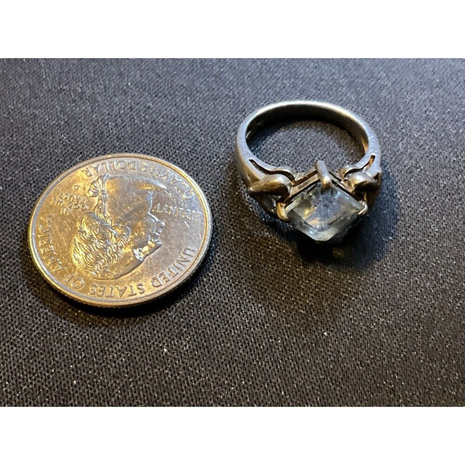 Other Vintage 925 Sterling Silver With Blue Topaz Stone Size 5.75 Size ONE SIZE - 4 Thumbnail