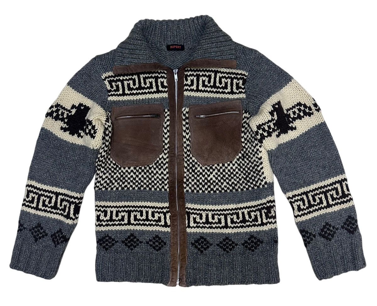 Hysteric Glamour × Japanese Brand × Vintage Japan Atsuki Onishi Vintage Cowichan Thunderbird Jacket Size US S / EU 44-46 / 1 - 4 Thumbnail