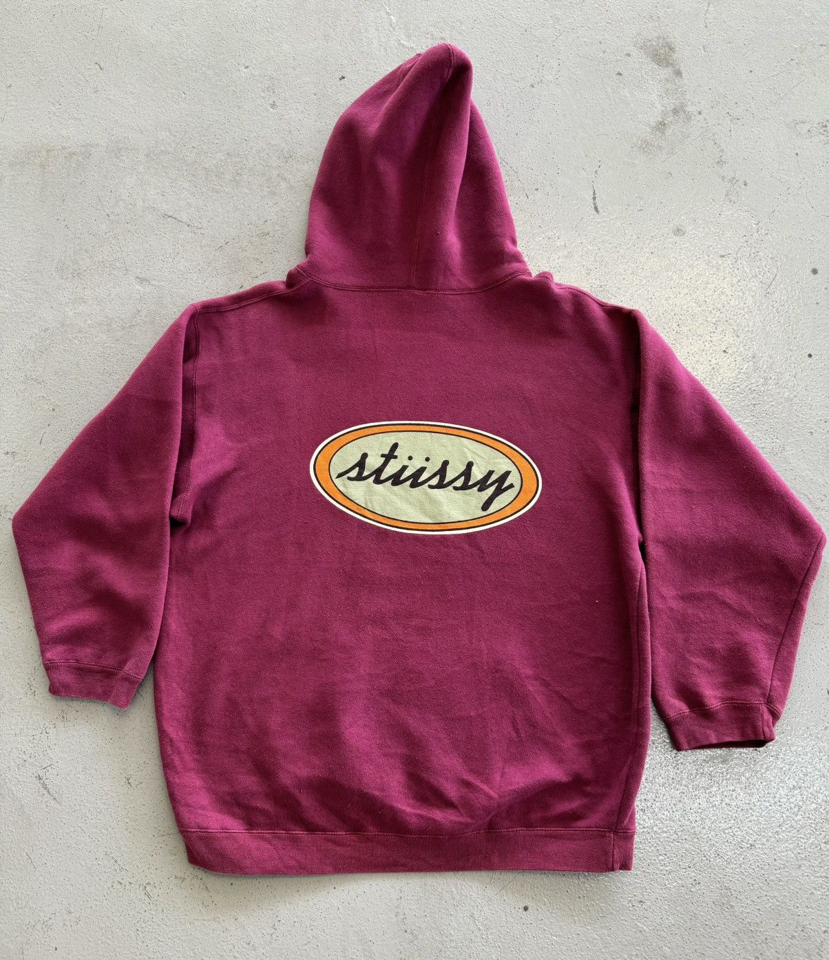 Stussy Made in USA Stussy Oval Cursive Logo Pullover Size US L / EU 52-54 / 3 - 2 Thumbnail