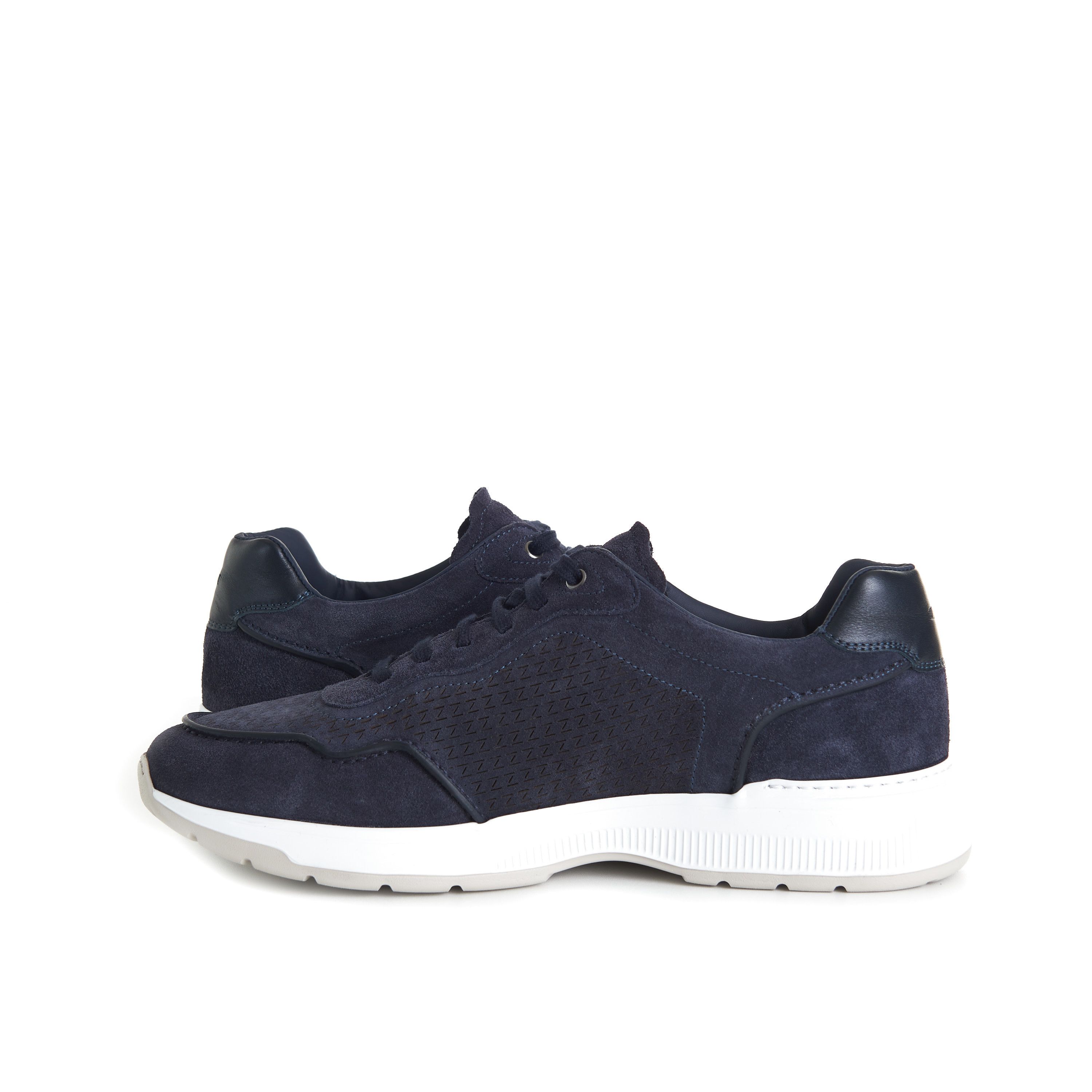 Zilli Dark Navy Perforated Sneakers Size US 8.5 / EU 41-42 - 9 Thumbnail
