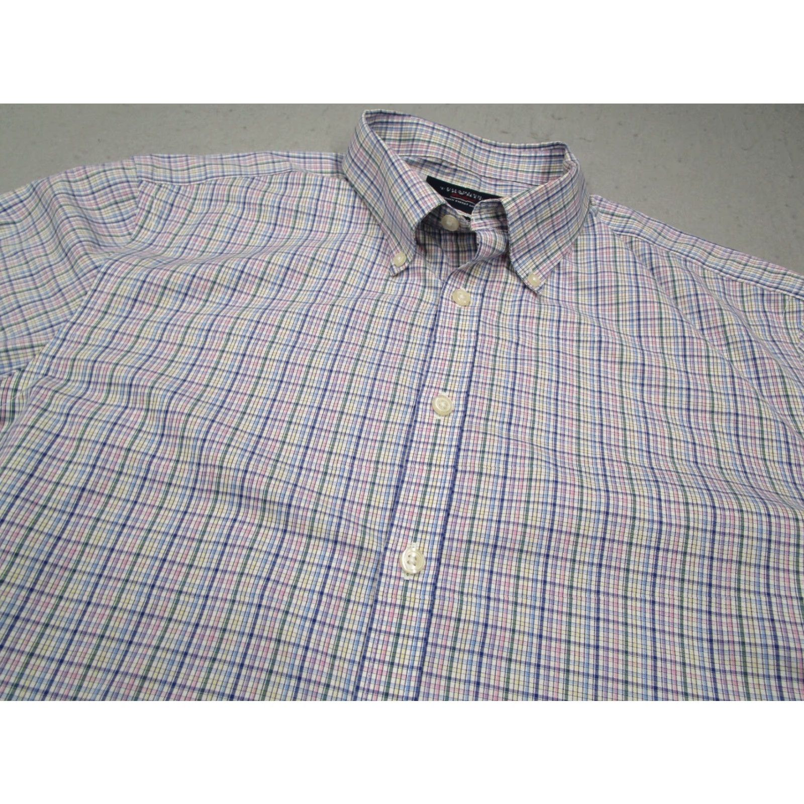Charles Tyrwhitt Charles Tyrwhitt Dress Shirt Mens Large Extra Slim Fit Blue Check Button Up Weekend Size 42R - 2 Thumbnail
