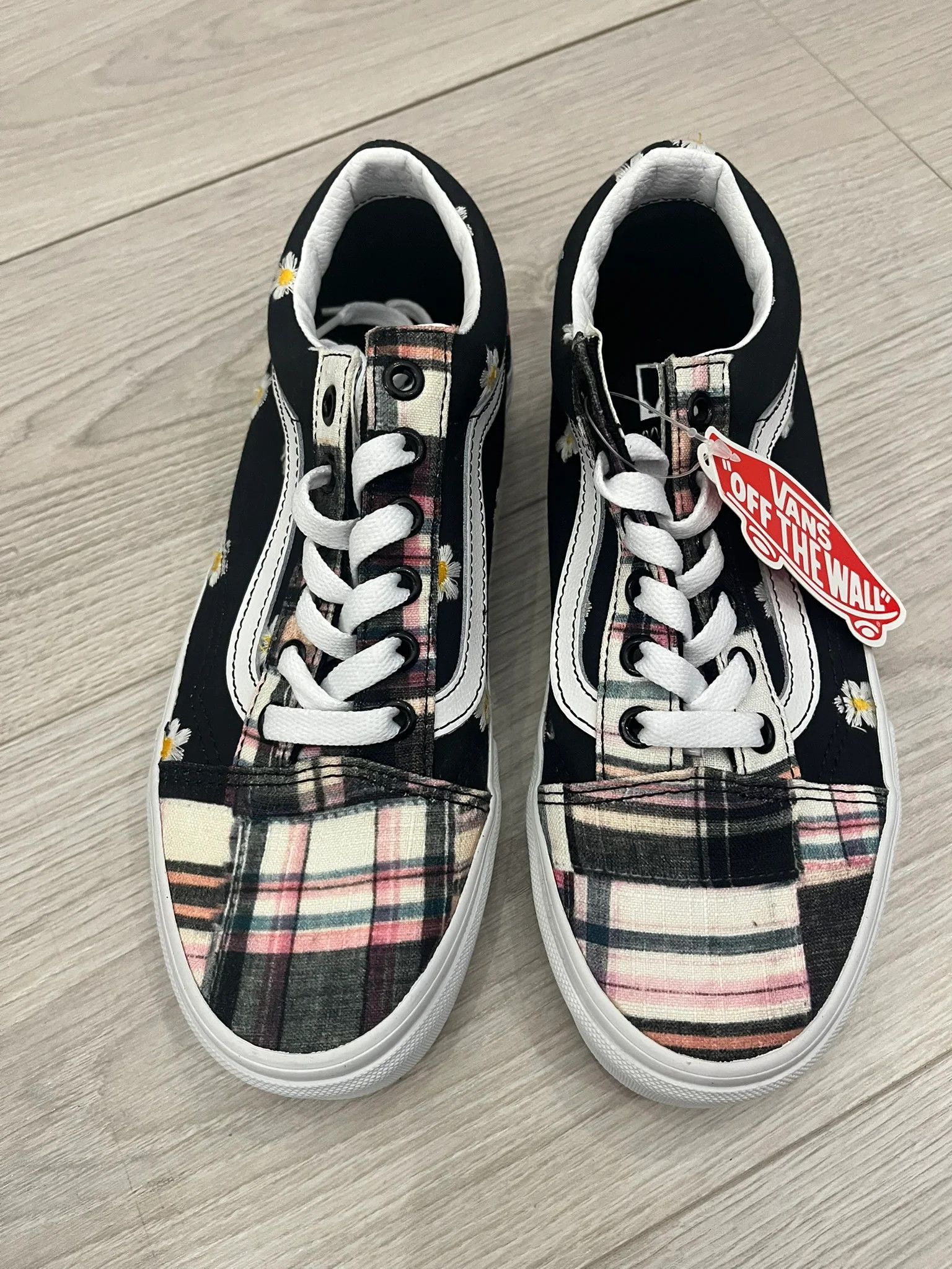 Vans Vans Old Skool Floral Plaid Patchwork Shoes | Grailed