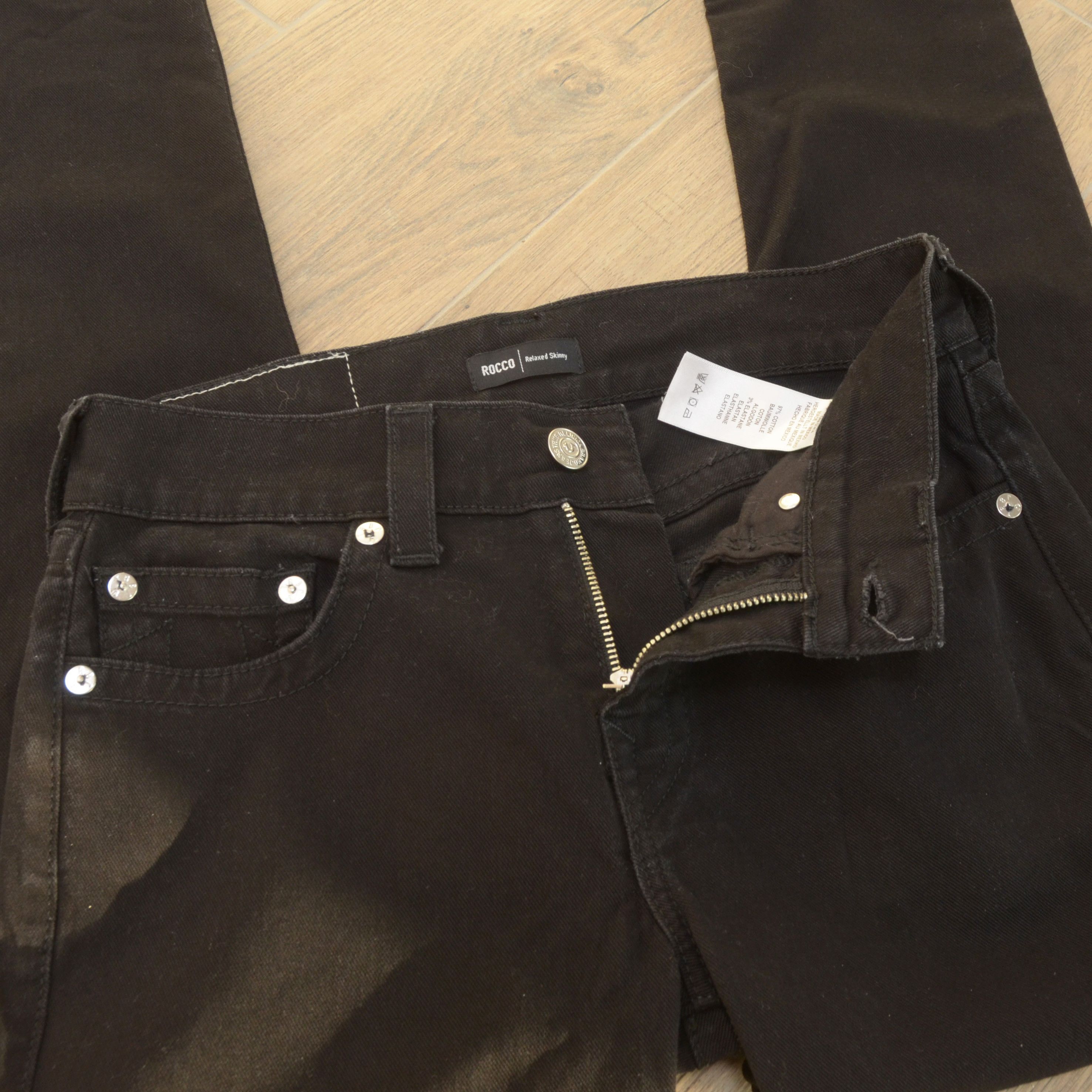 True Religion True Religion Rocco Relaxed Skinny jeans y2k black denim Size US 30 / EU 46 - 9 Thumbnail
