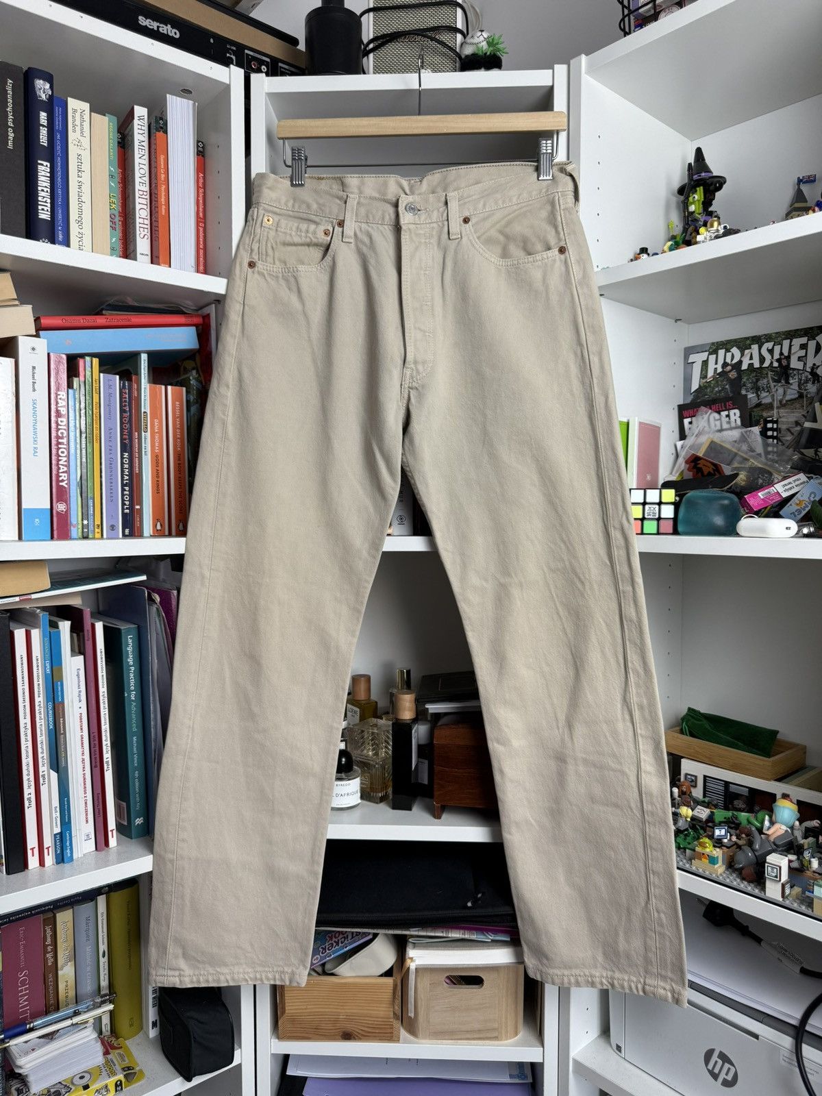 Levi's × Vintage Vintage 90s Levi’s 501 beige denim pants 33x30 streetwear y2k Size US 33 - 2 Thumbnail