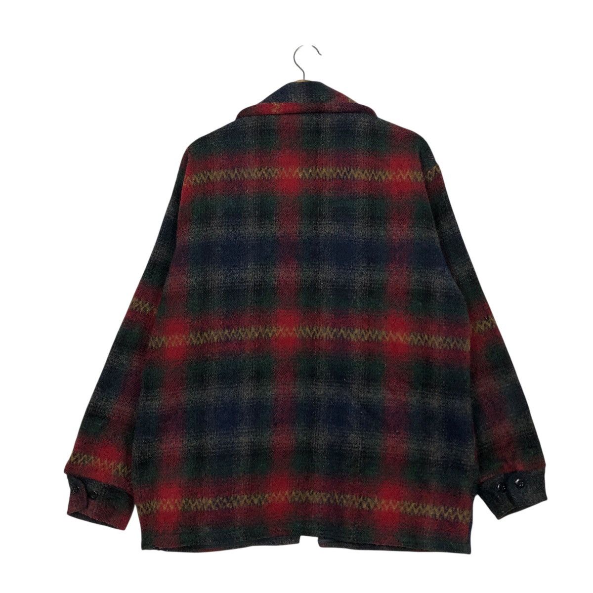 Vintage 📌Vintage Wool Work Jacket Melton Outer Wear Tartan Design Size US L / EU 52-54 / 3 - 9 Thumbnail