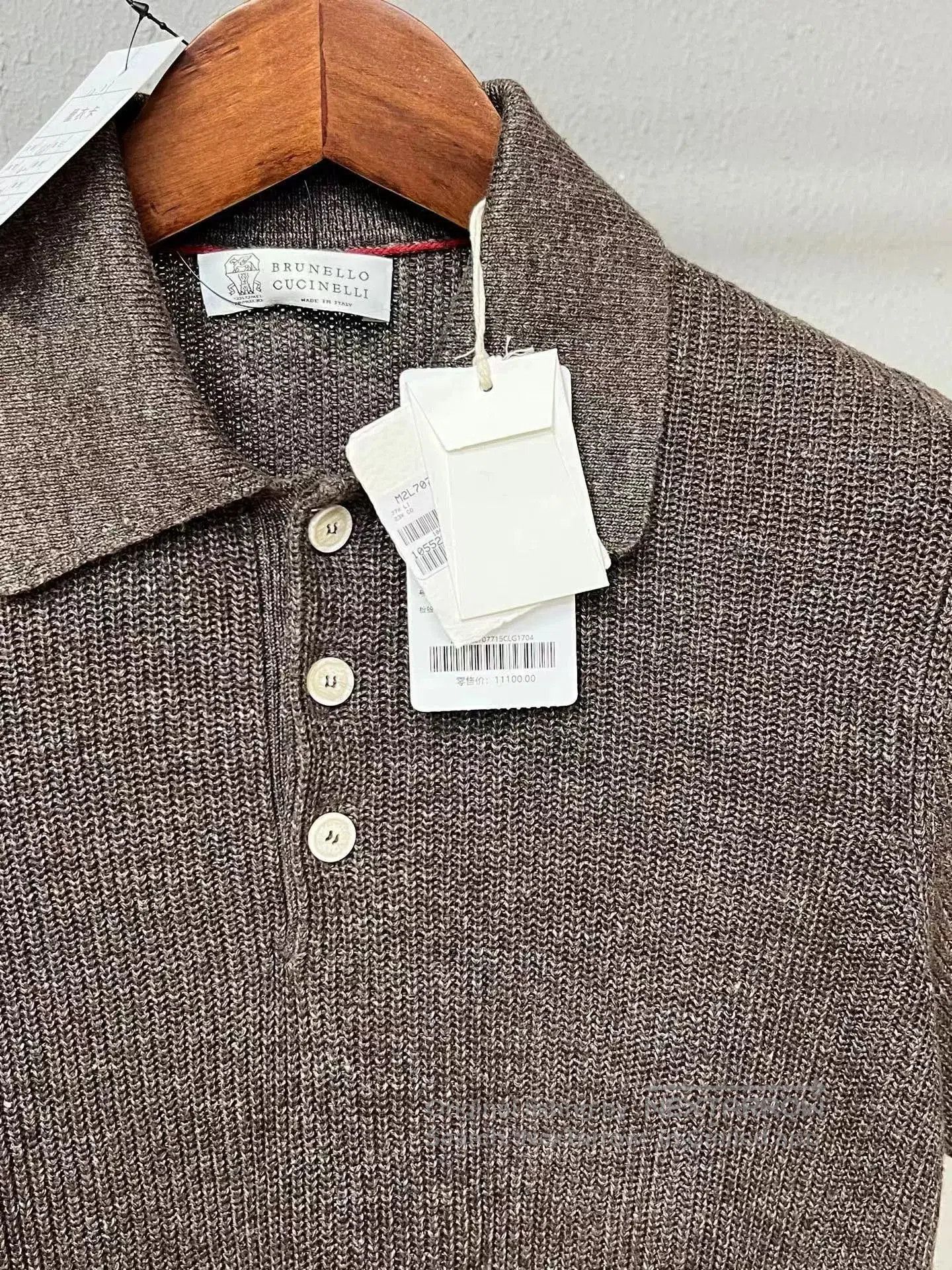 Brunello Cucinelli Brunello Cucinelli Short-Sleeve Knit Polo. Size US M / EU 48-50 / 2 - 3 Thumbnail