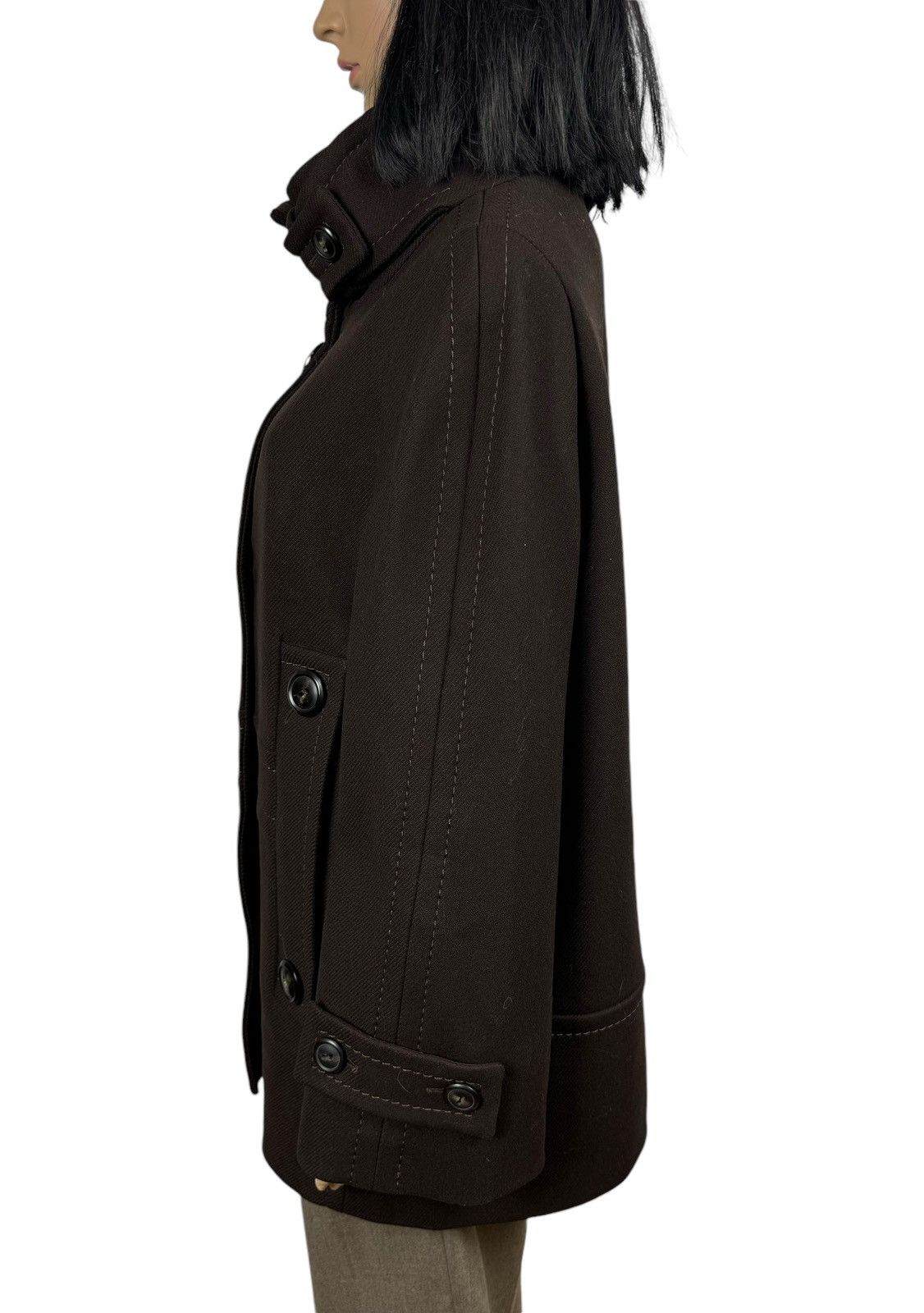 Escada Escada New Wool Brown Coat Women size D40 IT46 Size L / US 10 / IT 46 - 5 Thumbnail