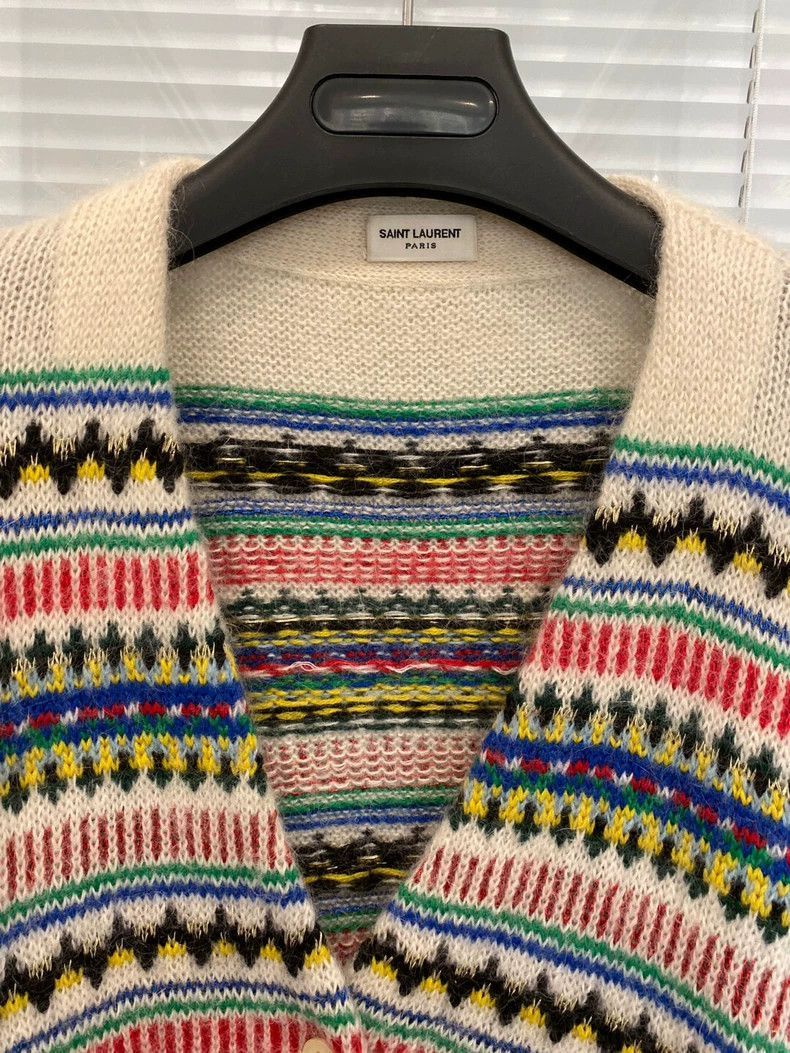 Saint Laurent Paris Saint Laurent Paris Saint Laurent Multicolor Knit Cardigan Size US XS / EU 42 / 0 - 2 Thumbnail
