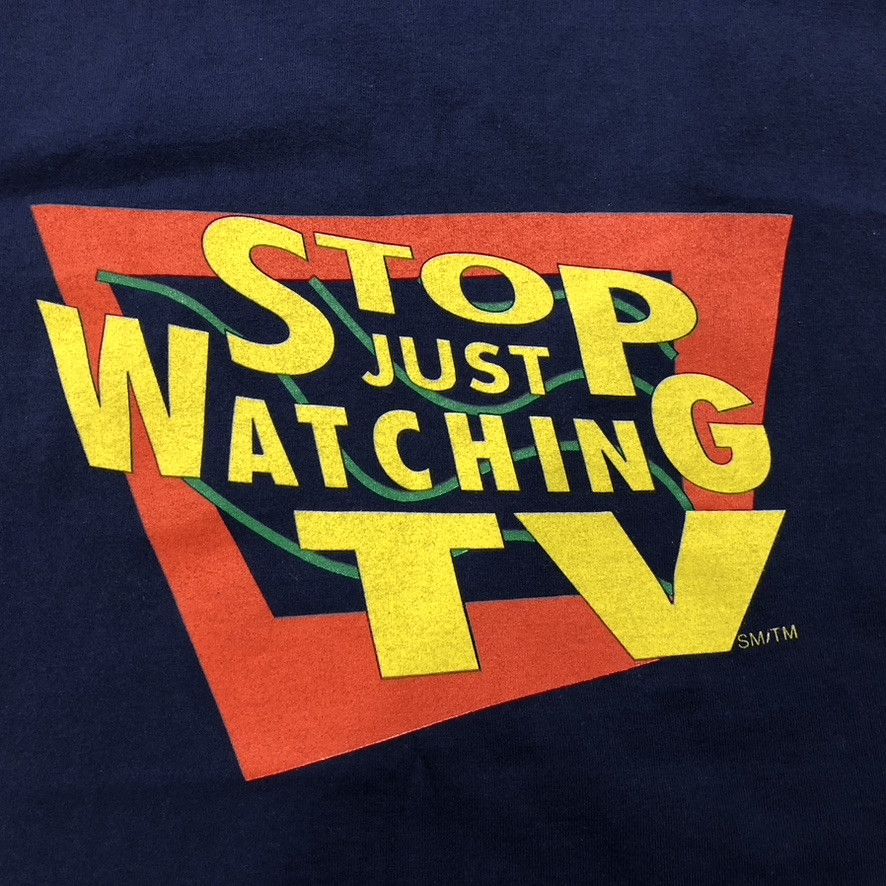 Vintage 1994 SEGA Channel Promotional Tee 'Stop Just Watching TV' Size US XL / EU 56 / 4 - 7 Thumbnail