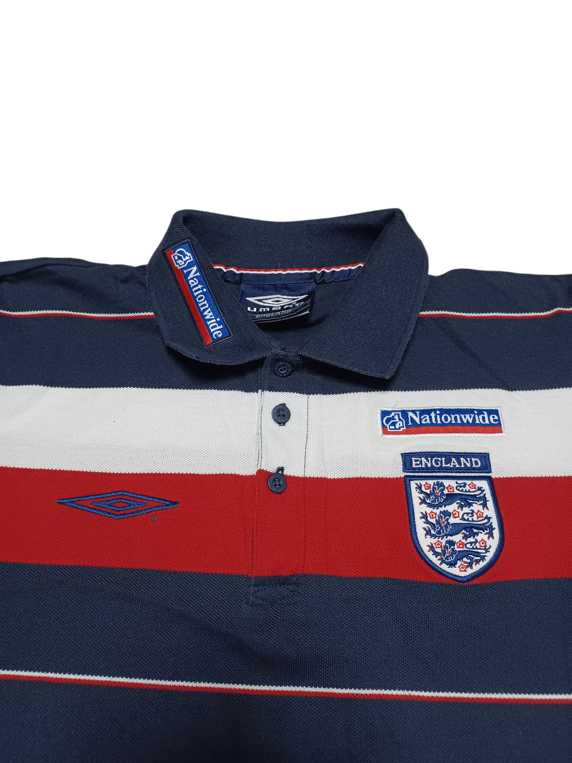 Umbro UMBRO ENGLAND NATIONWIDE VINTAGE SOCCER POLO SHIRT FOOTBALL Size US M / EU 48-50 / 2 - 2 Thumbnail