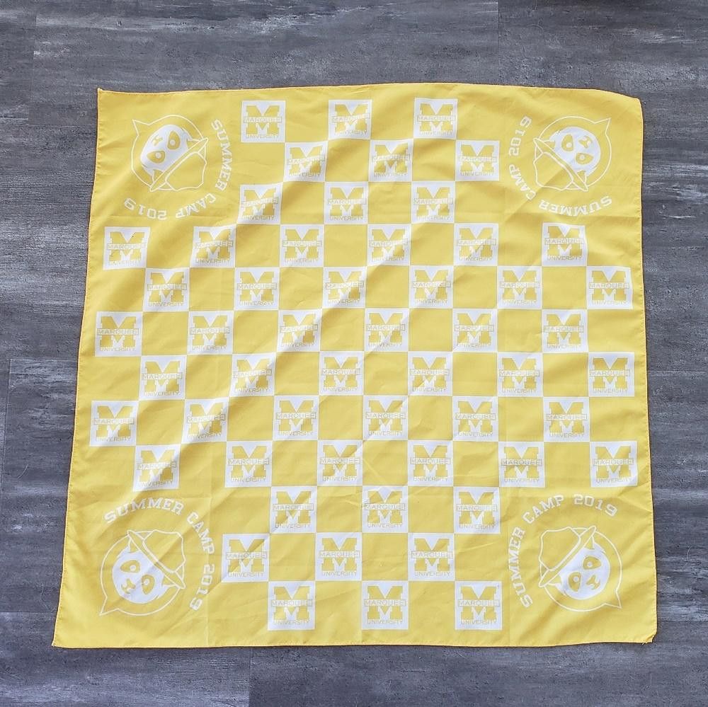 Designer Yellow Marquee University Summer Camp Bandana Size ONE SIZE - 3 Thumbnail