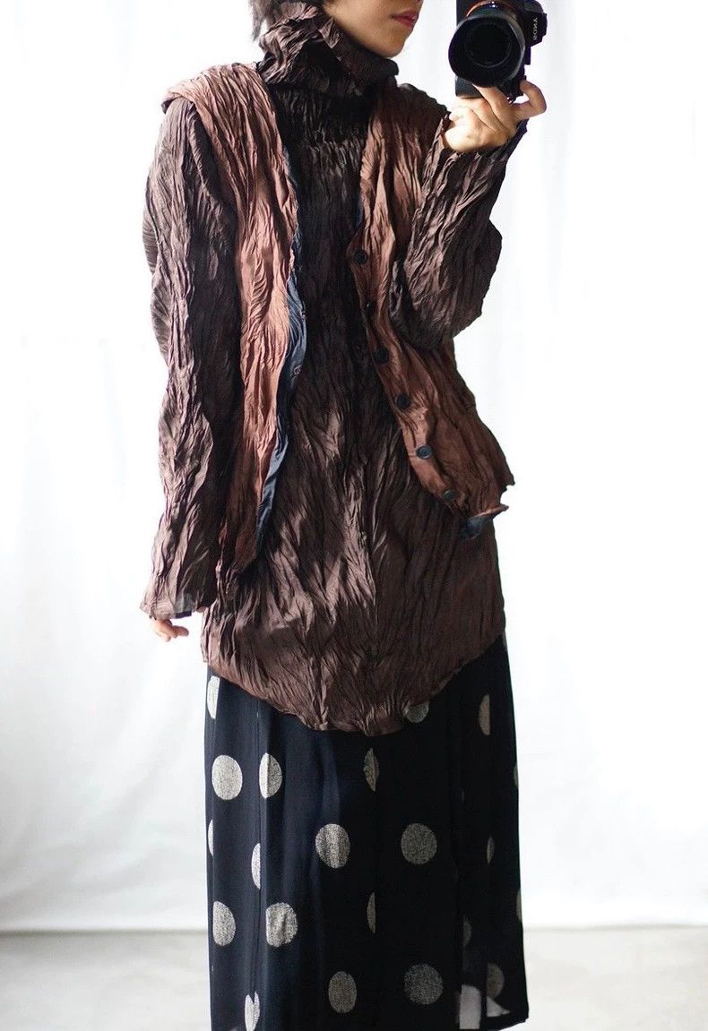 Issey Miyake Issey Miyake Brown pleated top Size M / US 6-8 / IT 42-44 - 6 Thumbnail