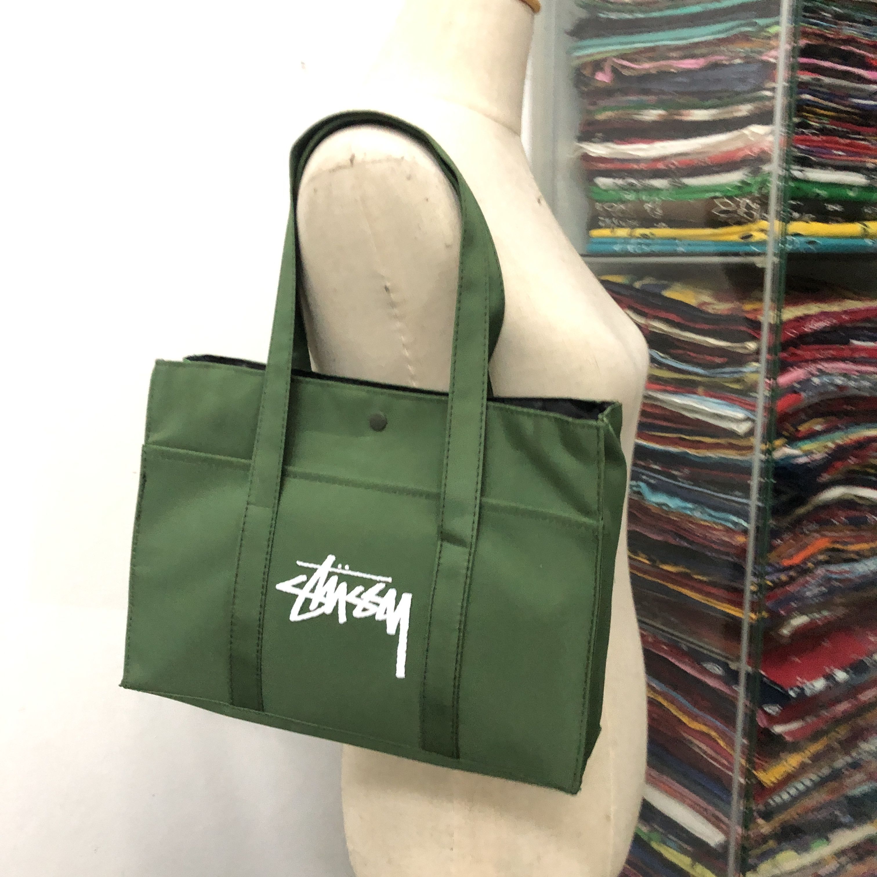 Stussy AUTHENTIC 🇯🇵 Stussy Magazine Military Colour Tote Bag Size ONE SIZE - 3 Thumbnail