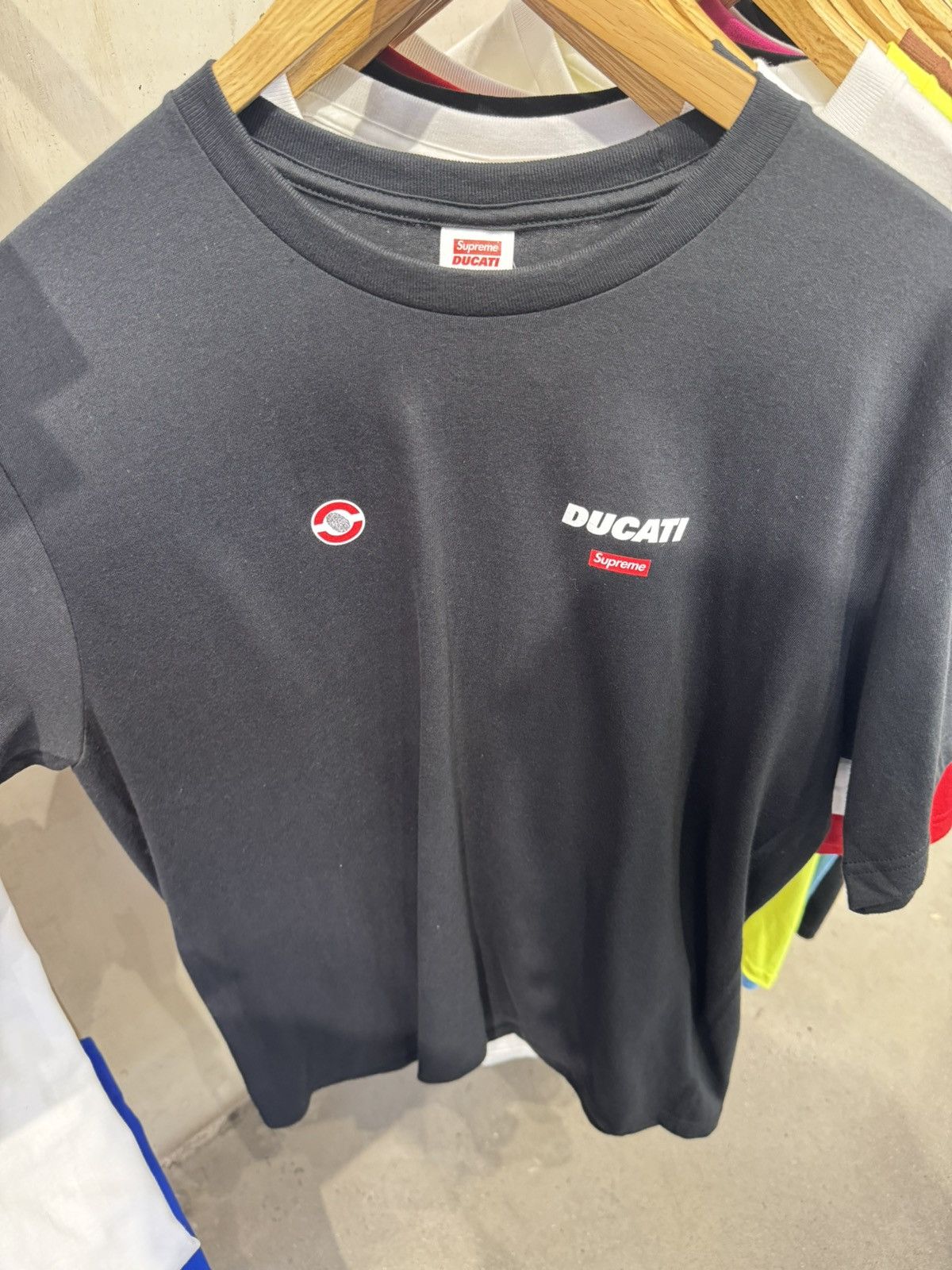 Supreme Supreme Ducati Logo Tee Black Small IN HAND | Grailed