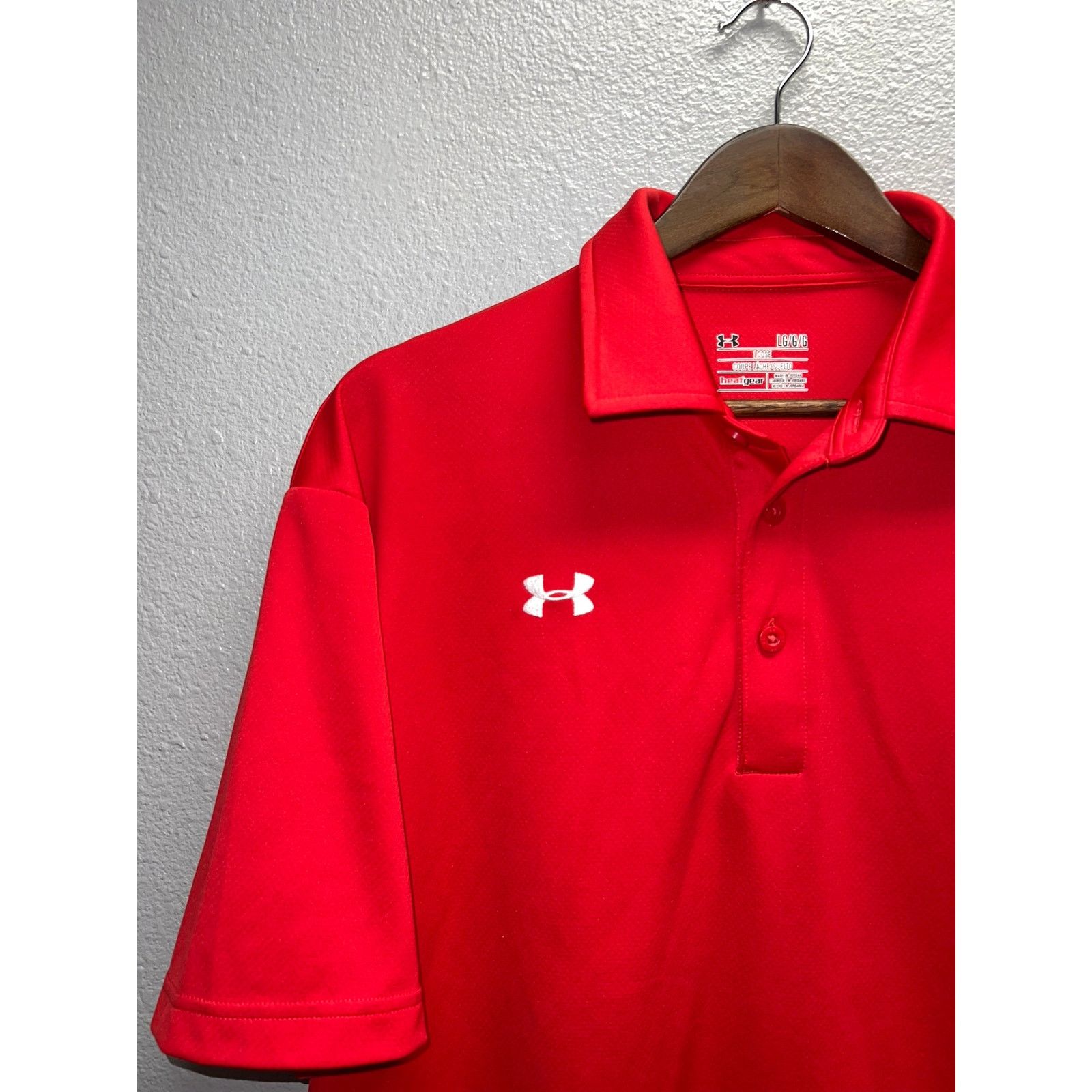 Under Armour Under Armour Polo Shirt Heat Gear Golf Golfing Red Tee Large Size US L / EU 52-54 / 3 - 2 Thumbnail