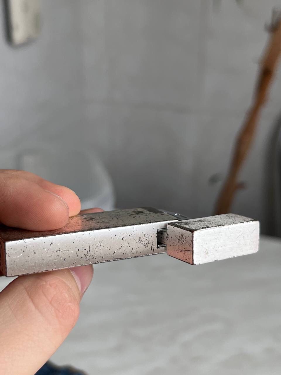 Designer × Vintage Y2K ELEGANCE PARLAMENT GEOMETRIC METAL HEAVY BIG LIGHTER Size ONE SIZE - 5 Thumbnail