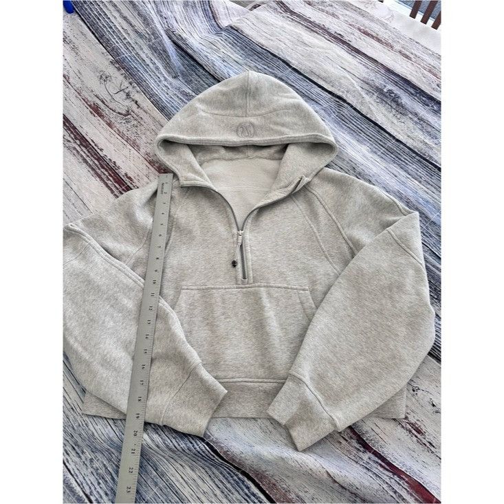Lululemon Lululemon Cropped Scuba Half Zip Hoodie in Heathered Gray Size M / US 6-8 / IT 42-44 - 9 Thumbnail