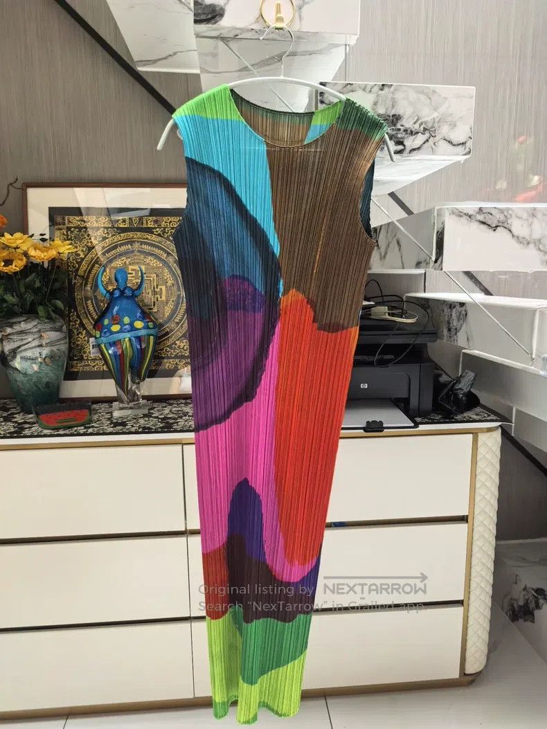 Issey Miyake Issey Miyake Color-Block Dress Size L / US 10 / IT 46 - 1 Thumbnail