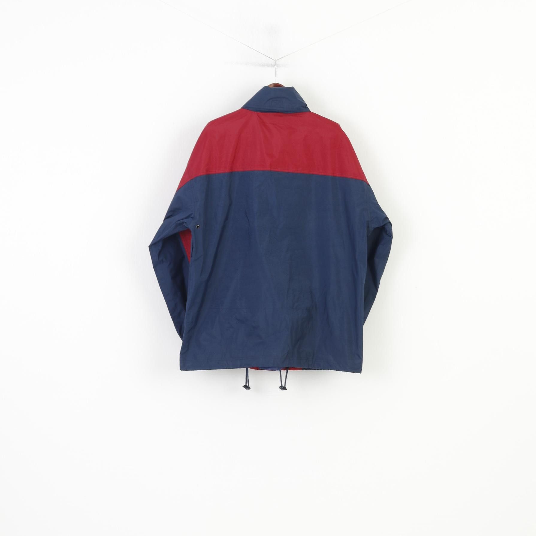 Vintage Crane Sports Men M Jacket Hood Nylon Waterproof Navy 0845 Size US M / EU 48-50 / 2 - 6 Thumbnail