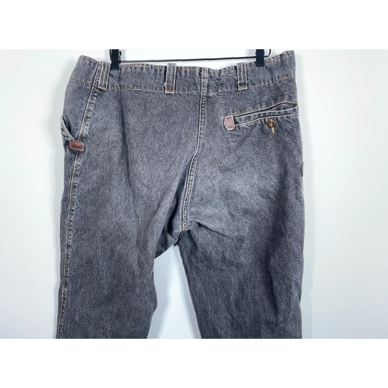 Denime VINTAGE FHE Jeans Men Baggy Fit 40 x 26 Black Denim German Made Dual Zipper 5-Pocket Hip Hop Baggy Mens Jeans Size US 40 / EU 56 - 4 Thumbnail