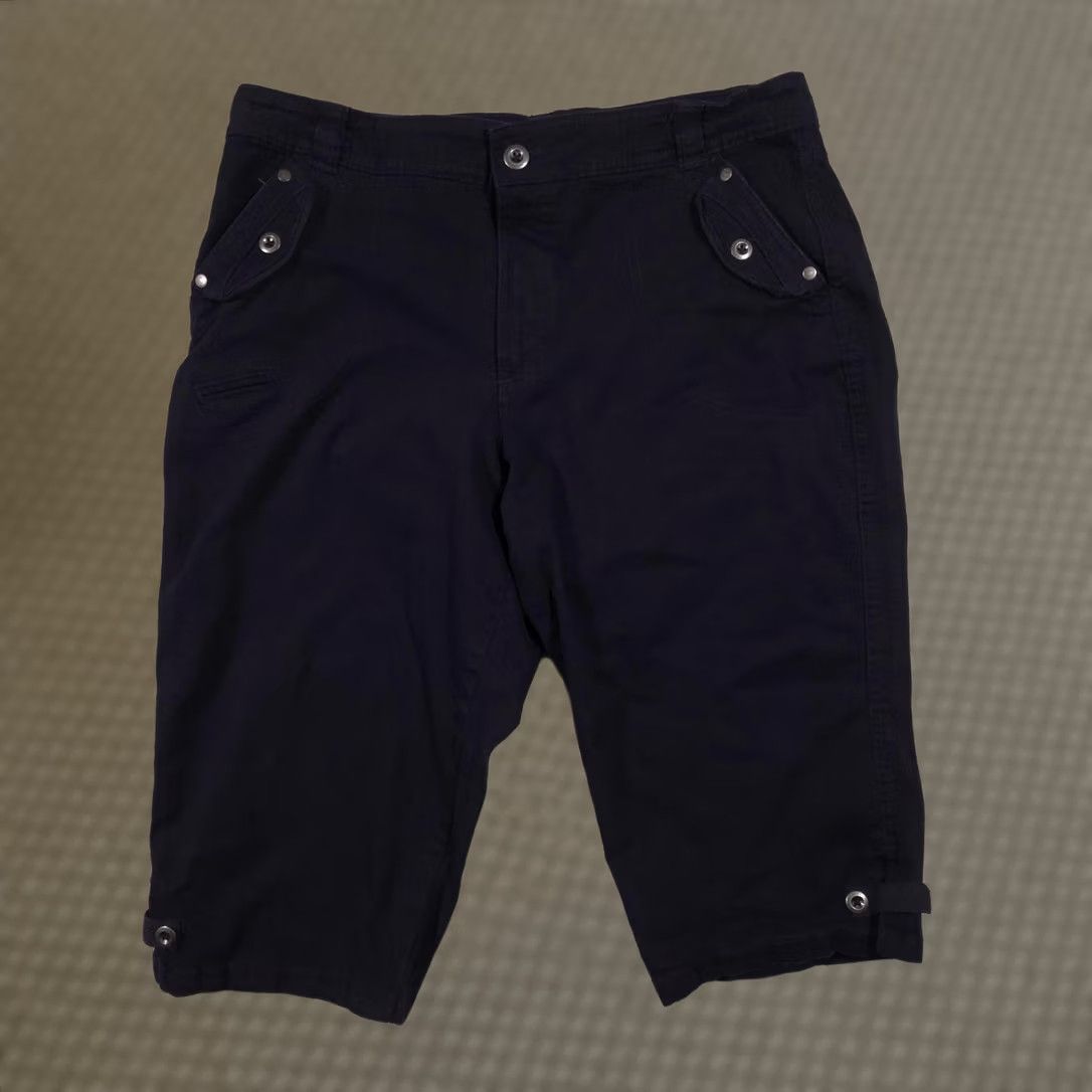 Gloria Vanderbilt Gloria Vanderbilt Capri Pants Womens 10 Blue Twill Stretch Zip Fly Casual Size 32" / US 10 / IT 46 - 1 Thumbnail