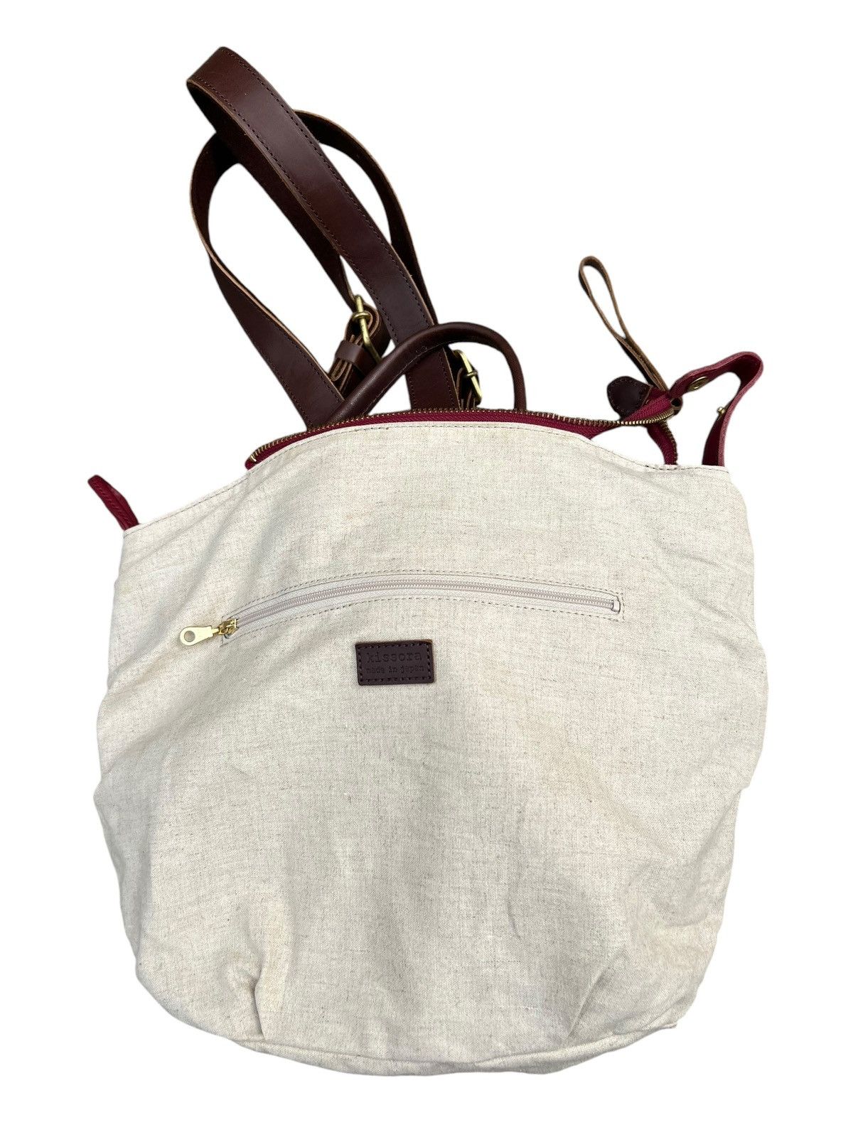 Leather Kissora Japan Scratches Patina Leather Mini Backpack Bag Size ONE SIZE - 22 Thumbnail