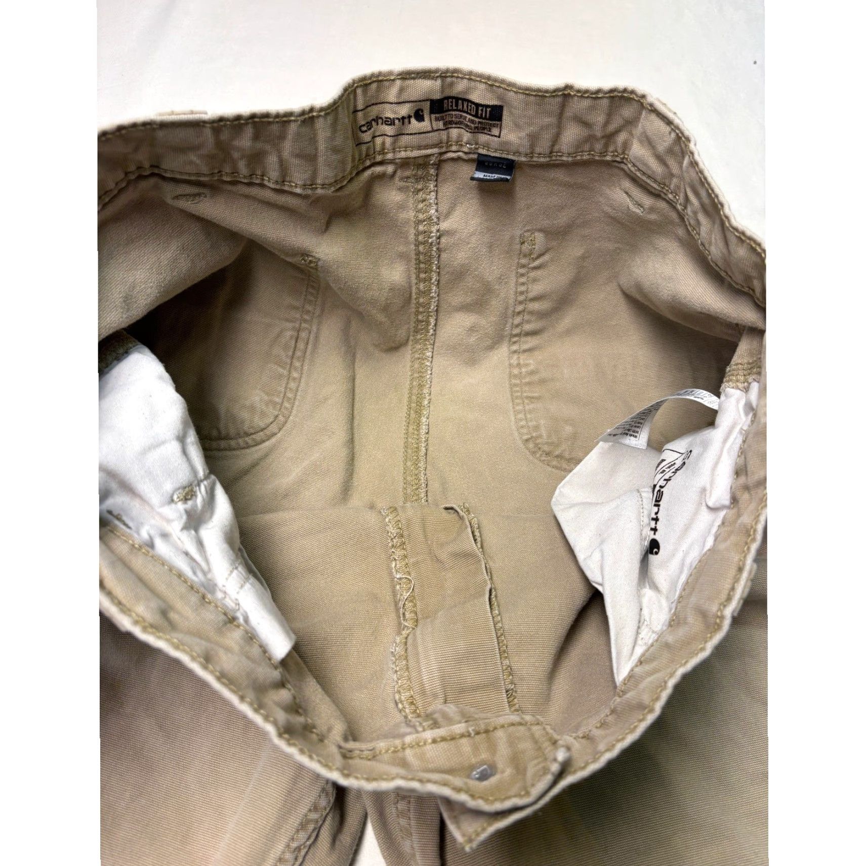 Carhartt Carhartt Pants Mens Relaxed Fit Khaki 38x32 BN2291 Beige Cotton Blend Workwear Trousers Size US 38 / EU 54 - 4 Thumbnail