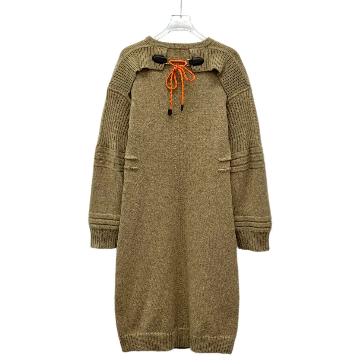 Hermes Hermès Brown Cashmere Long Sleeve Knitted Dress K26WX Size XXS / US 00 / IT 34 - 2 Thumbnail