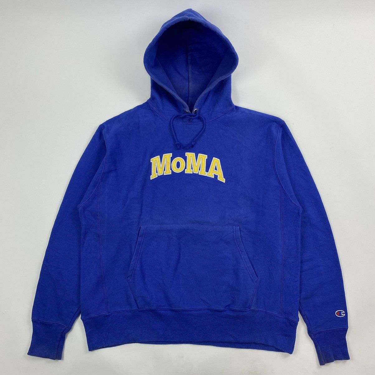 Champion Moma Streetwear MoMa x Champion Reverseweave hoodie Blue Grailed