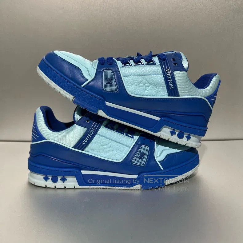 Louis Vuitton Louis Vuitton Trainer Patchwork Blueboard Shoes Size US 8.5 / EU 41-42 - 3 Thumbnail