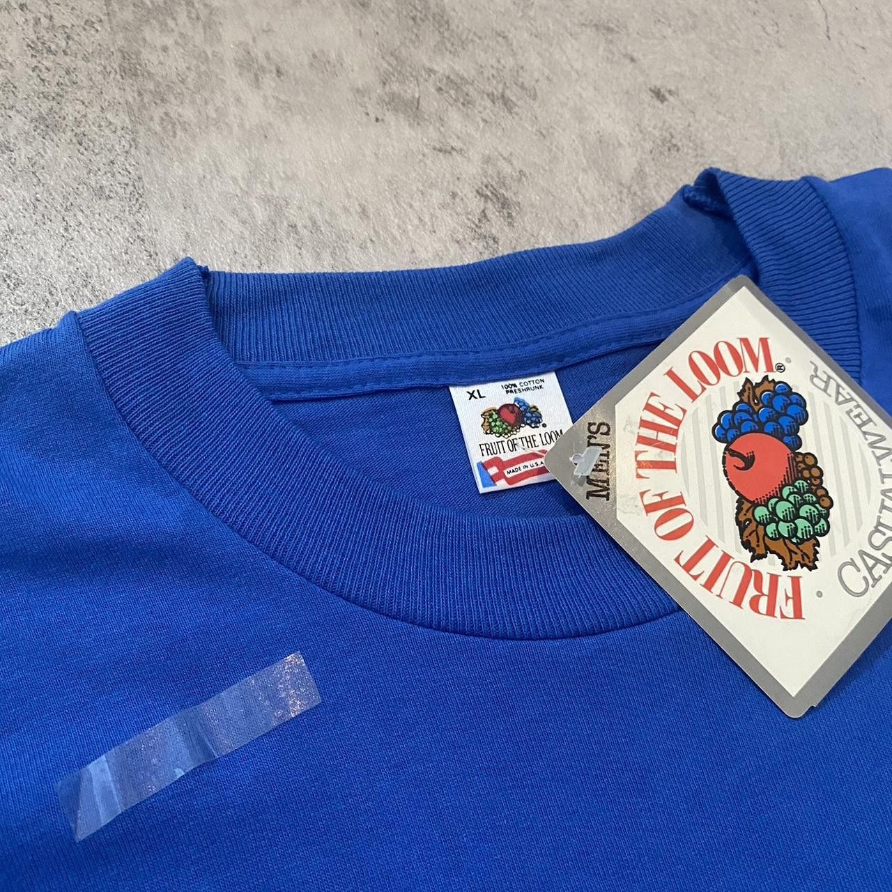 Fruit Of The Loom Blue vintage 90s retro streetwear tee Fruit of the Size US XL / EU 56 / 4 - 4 Thumbnail