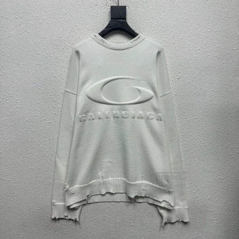 BALENCIAGA Loop Sports Distressed Sweater.