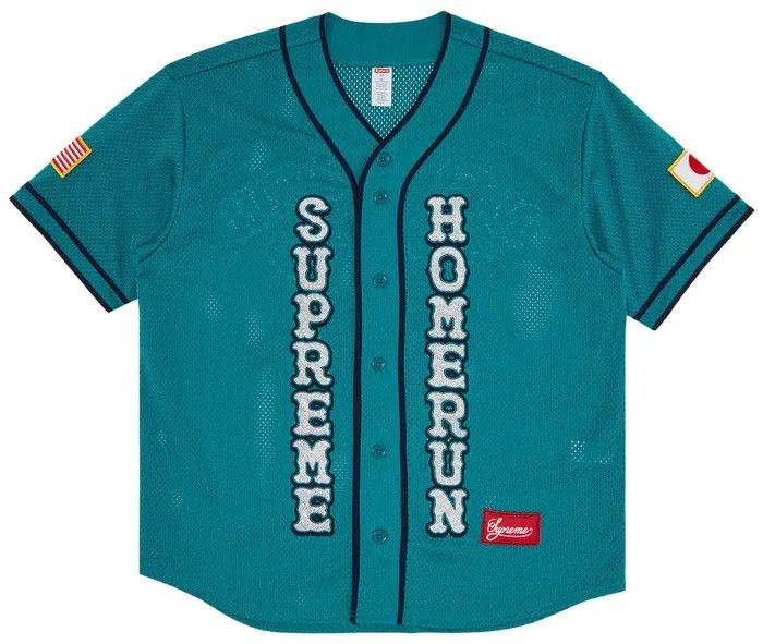 Supreme x Homerun Baseball Jersey 'Teal'