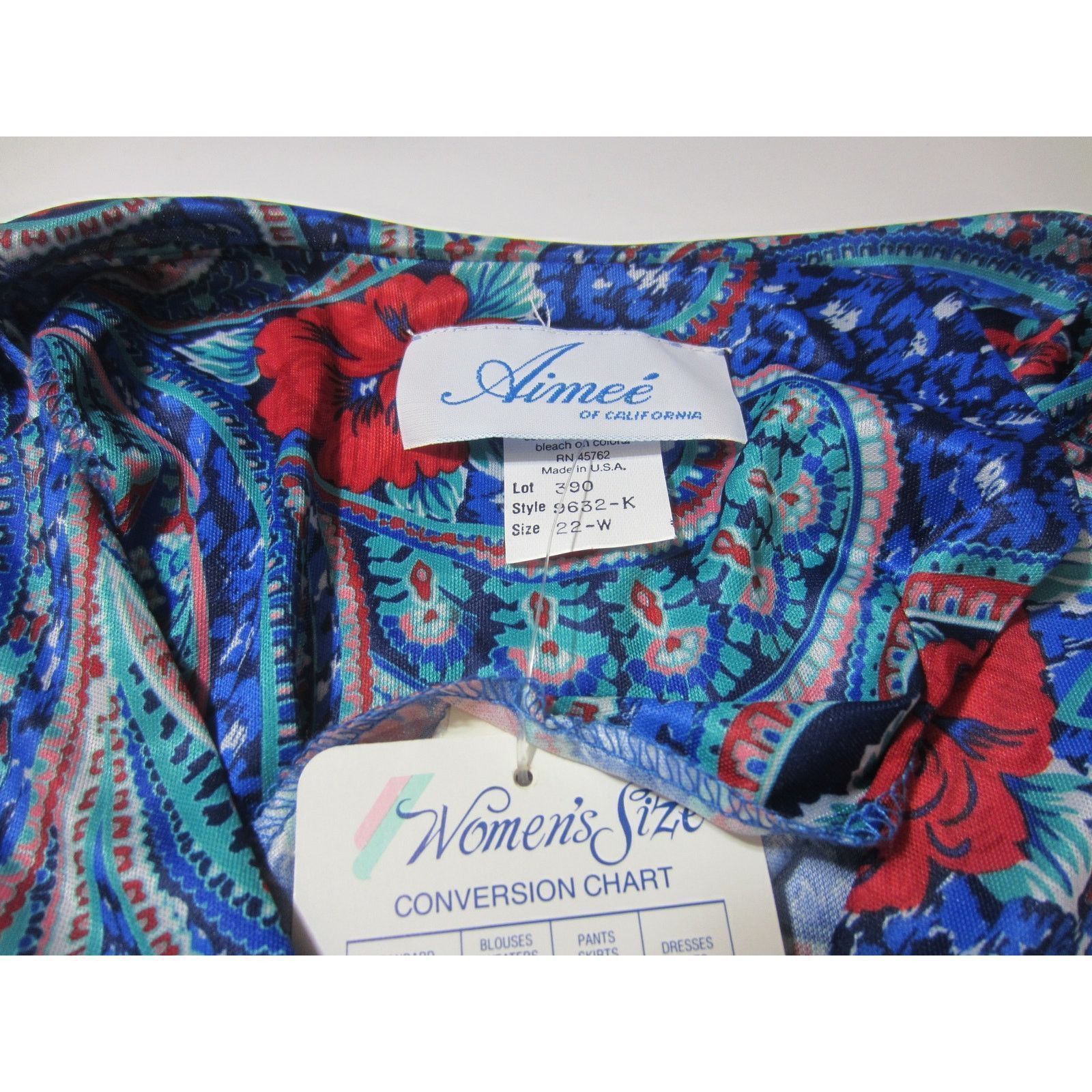 Vintage Vintage Aimee of California Floral Button-Up Blouse 22W Size XXL / US 16-18 / IT 52-54 - 5 Thumbnail