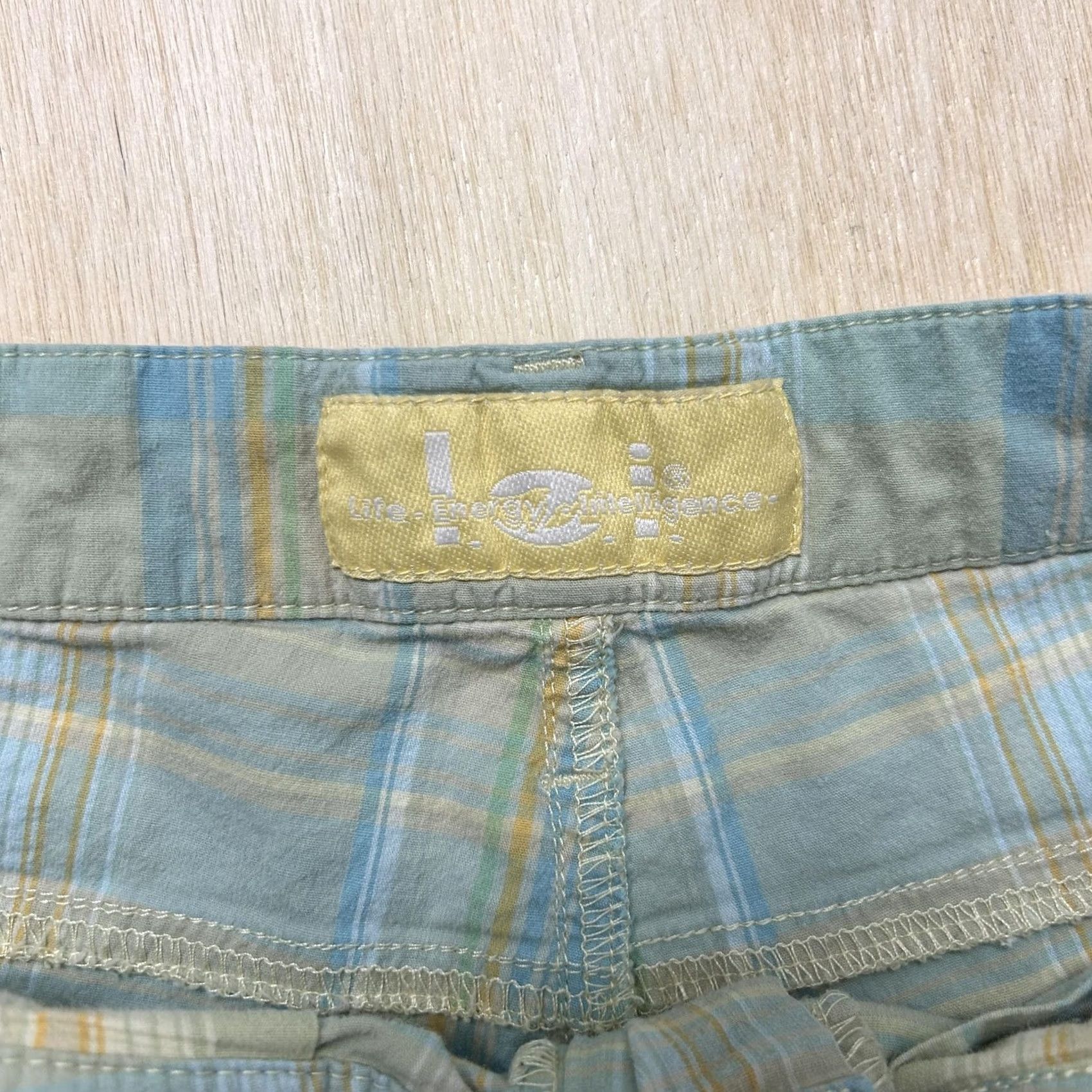 L.E.I. L.e.i. Shorts Womens 7 Blue Plaid Twill Chino Flat Stretch Casual Summer Size 28" / US 6 / IT 42 - 2 Thumbnail