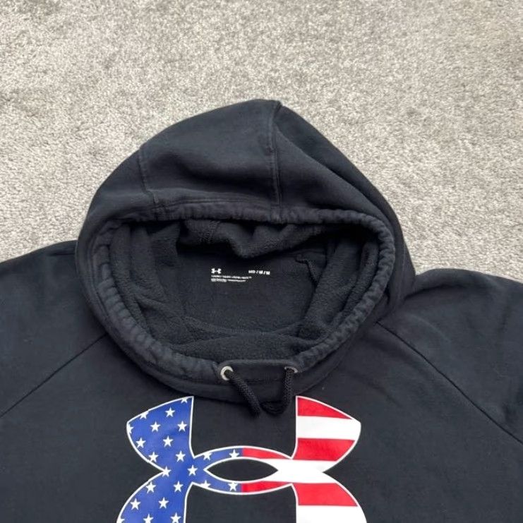 Under Armour Under Armour Hoodie Pullover Graphic Sweatshirt Womens M Black Fleece Logo Raglan Sleeves Size M / US 6-8 / IT 42-44 - 5 Thumbnail