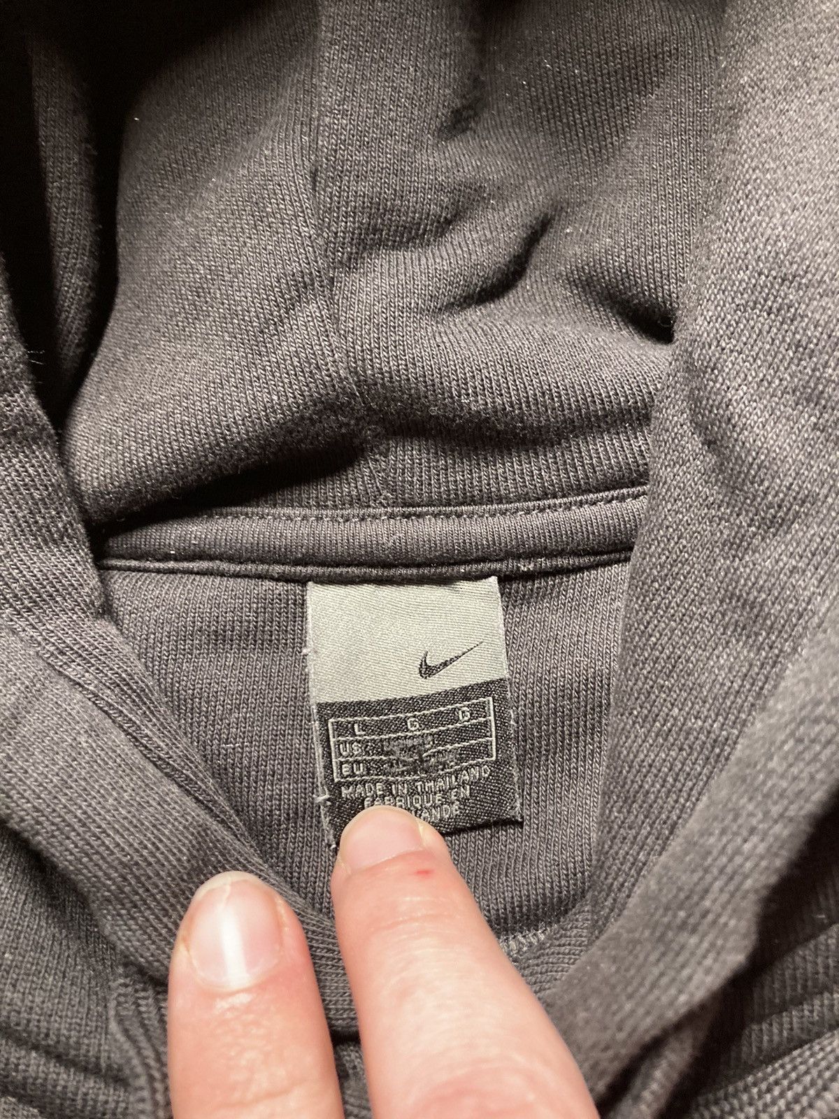 Nike × Vintage ☠️nike skeleton skull custom rare vintage hoodie fleece baggy Size US L / EU 52-54 / 3 - 9 Thumbnail