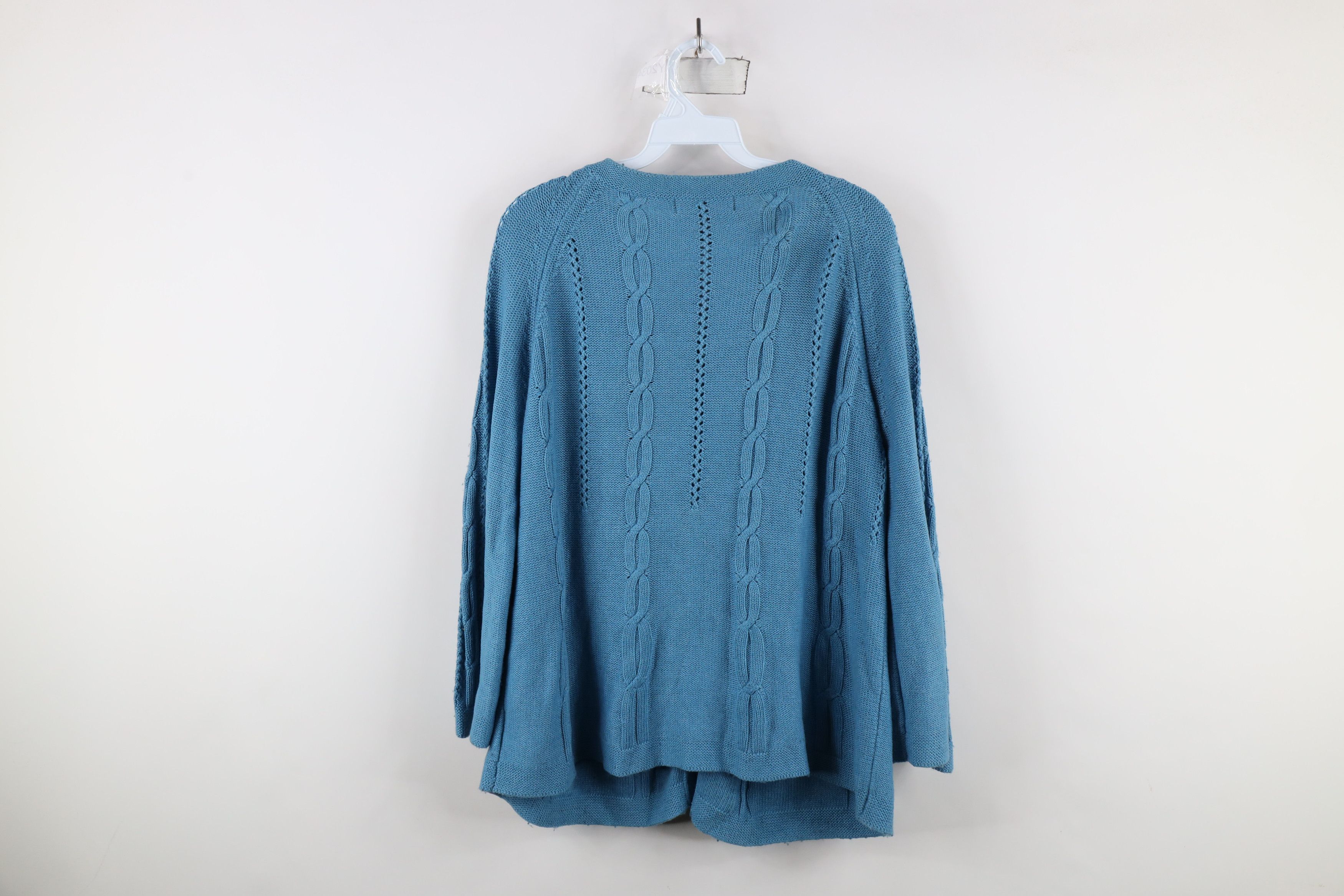Eddie Bauer × Vintage Vintage Eddie Bauer Wool Blend Cable Knit Cardigan Sweater Size XL / US 12-14 / IT 48-50 - 10 Thumbnail