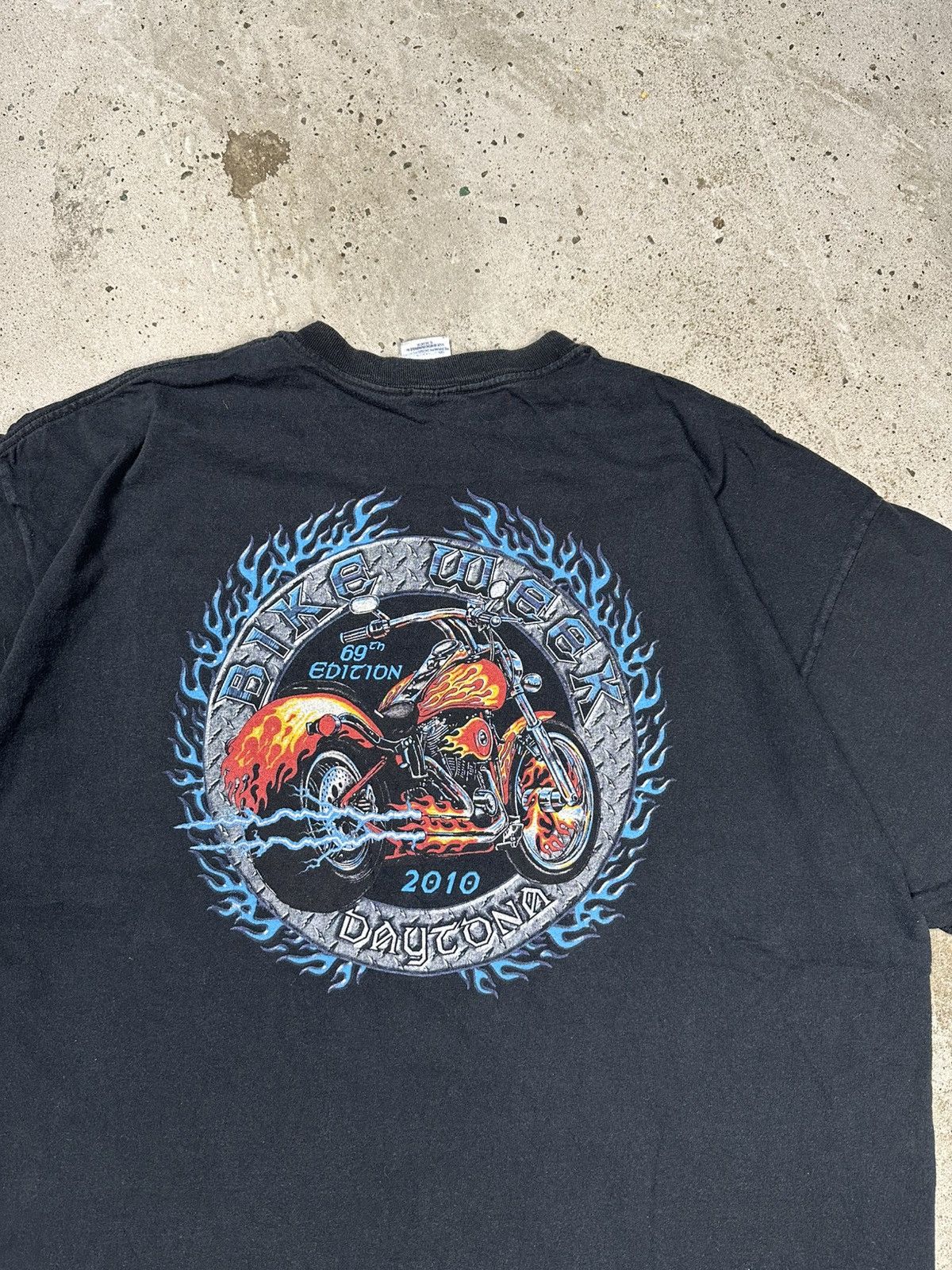 Harley Davidson Vintage Bike Week Daytona Beach Harley Moto Print T Shirt Size US XXL / EU 58 / 5 - 1 Thumbnail